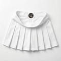 White pleated Yacht Shorts with Yacht Club Collection logo waistband