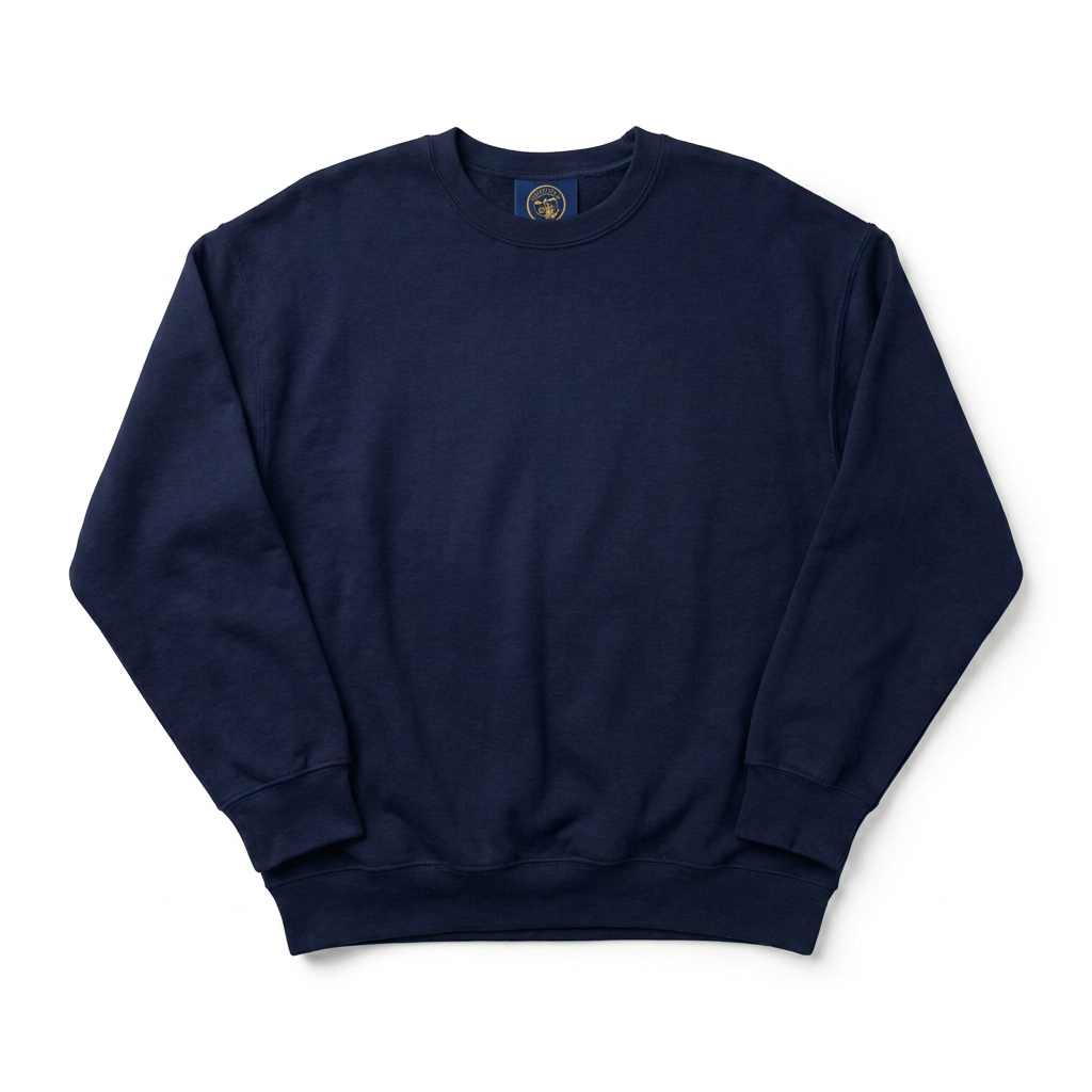 Yacht Club Oversized Crest Crewneck – Navy