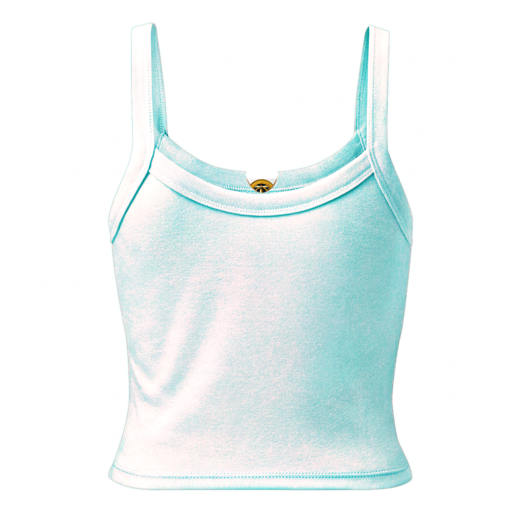 Yacht Club Ribbed Cropped Tank – White