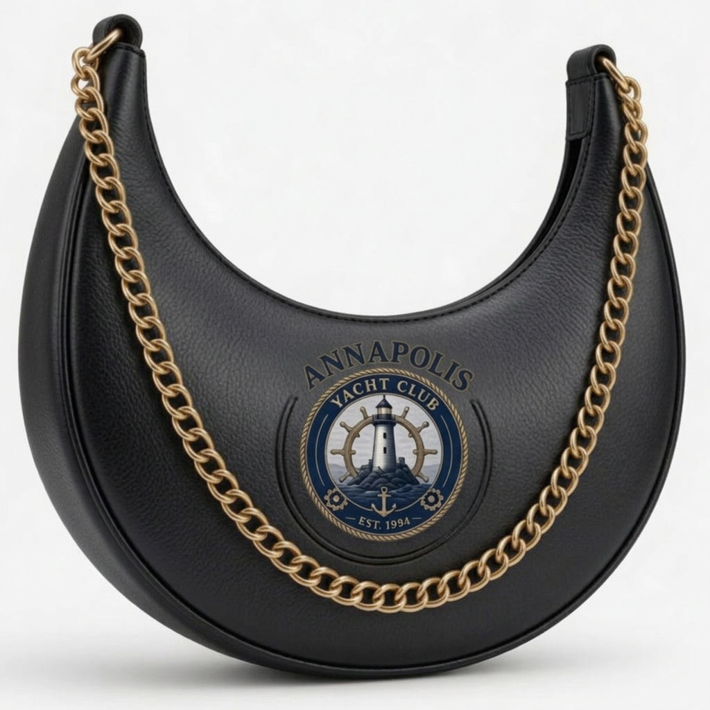 Annapolis Yacht Club Silver Crescent Bag – Black