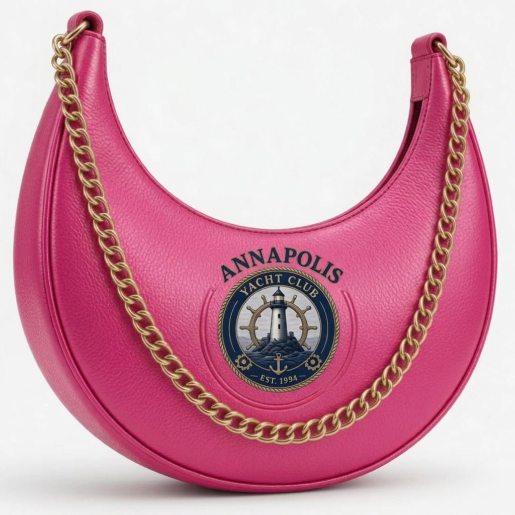 Annapolis Yacht Club Silver Crescent Bag – Pink
