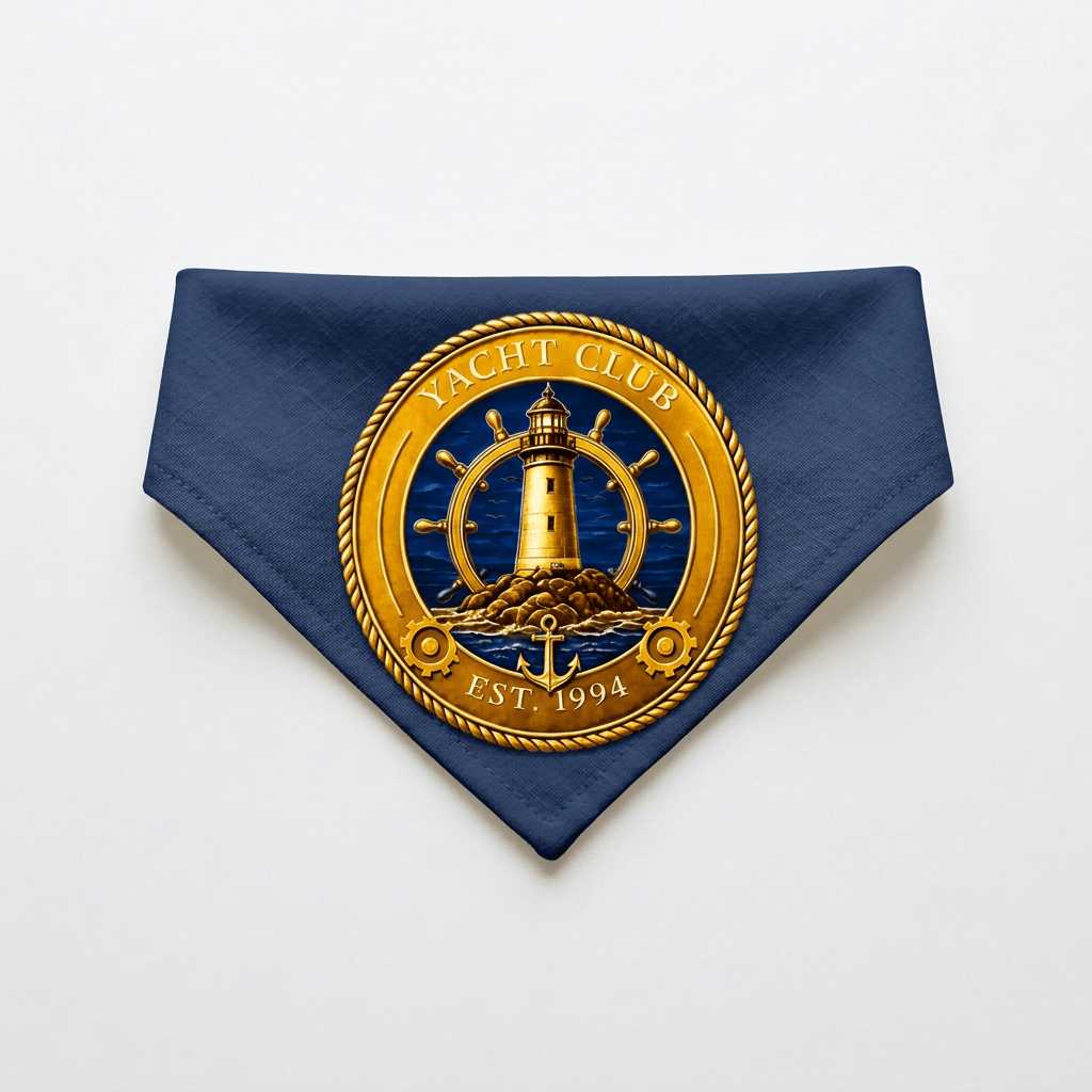 Yacht Club Pet Bandana - Blue