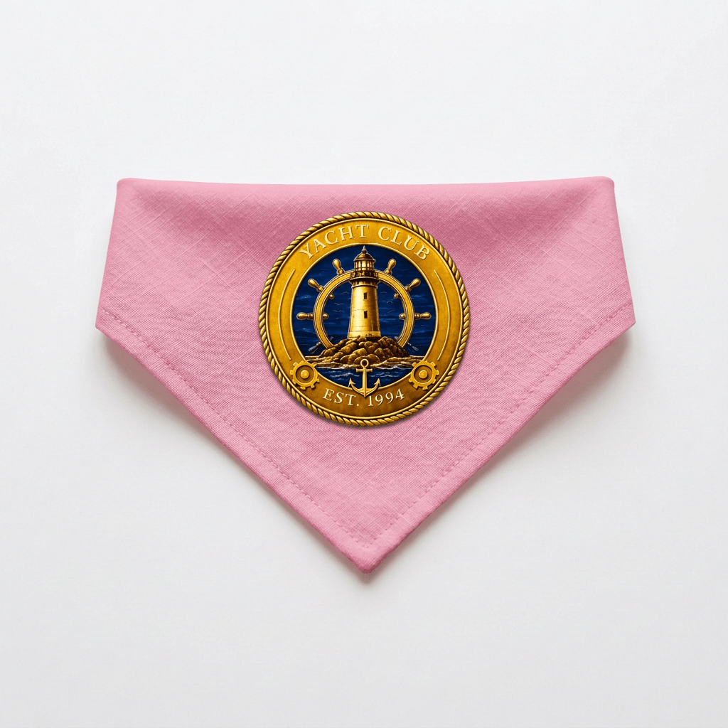 Yacht Club Pet Bandana - Pink