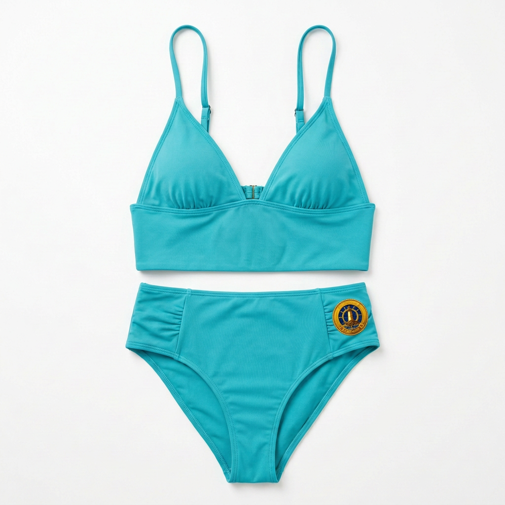 Yacht Club Bikini — Turquoise (logo on left)