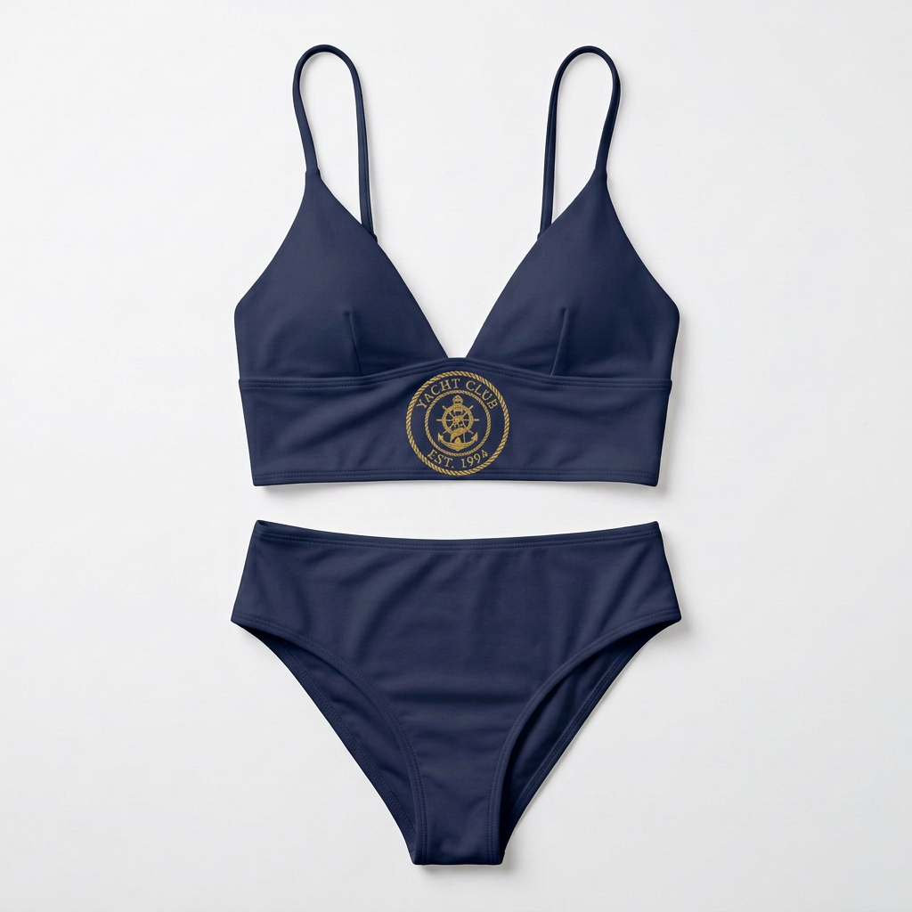 Women's Nautical Bikini Set – Dark Blue