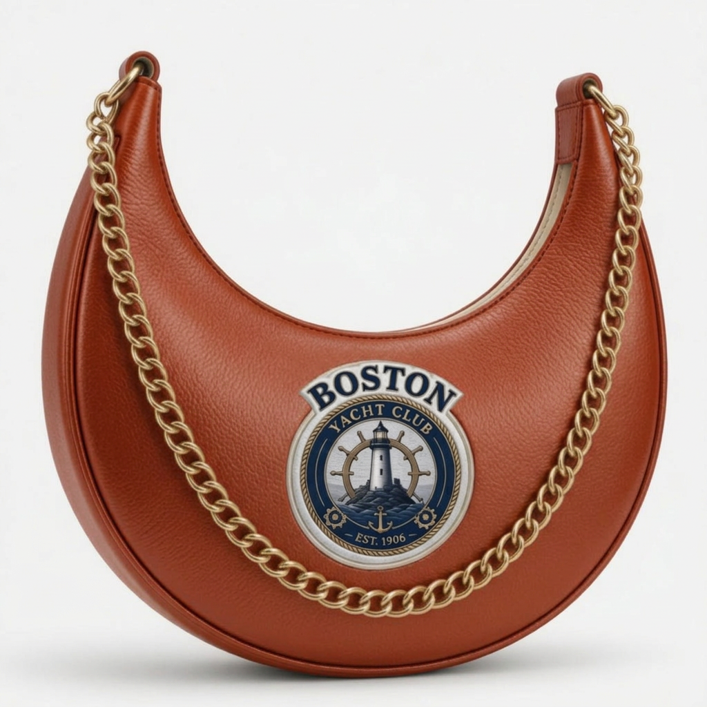 Boston Yacht Club Silver Crescent Bag – Burnt Orange