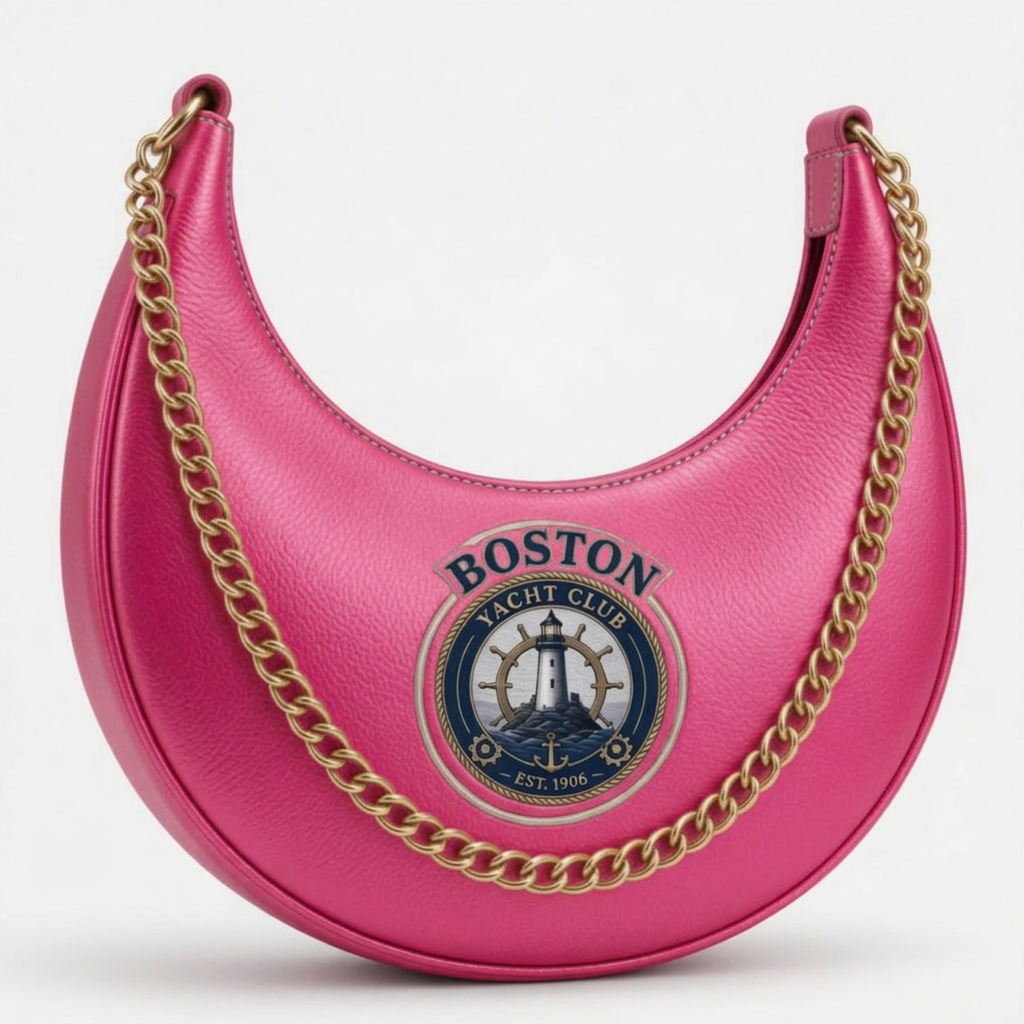 Boston Yacht Club Silver Crescent Bag – Pink