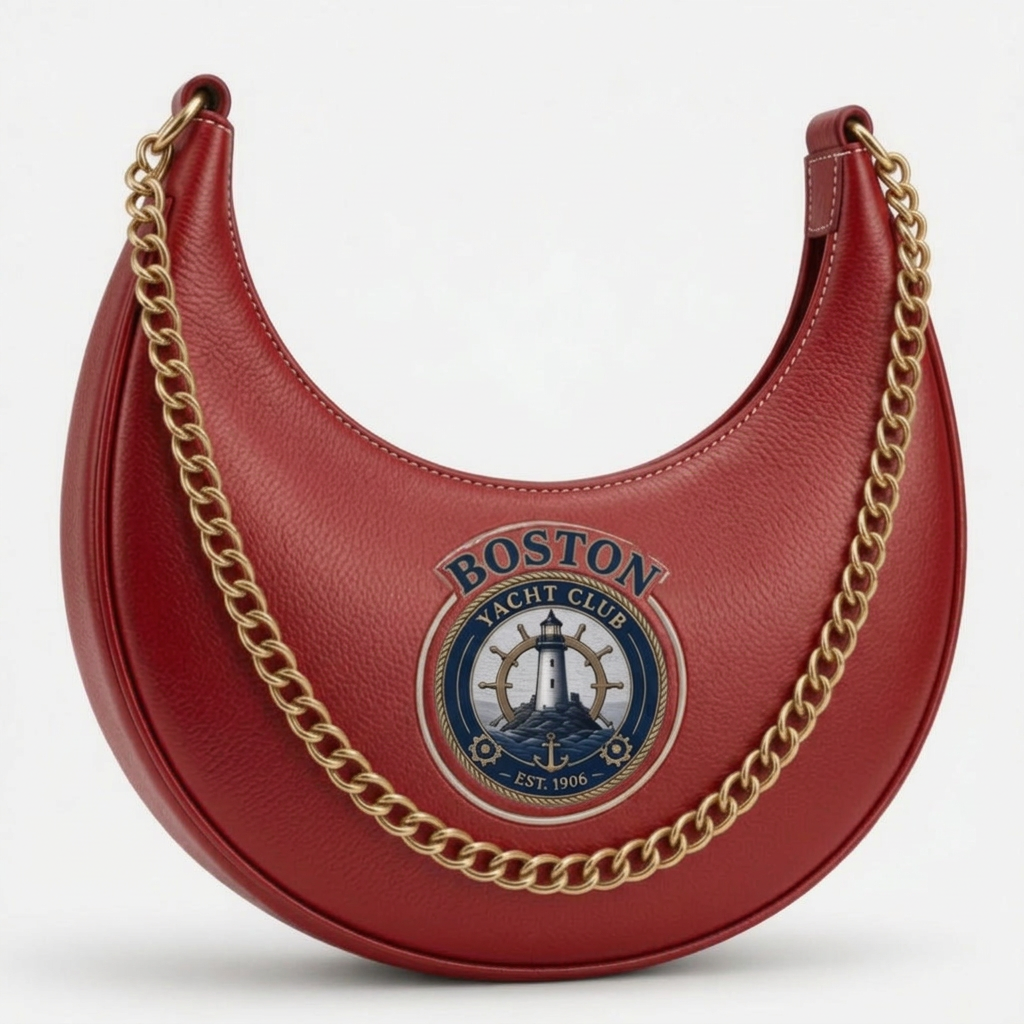 Boston Yacht Club Silver Crescent Bag – Red