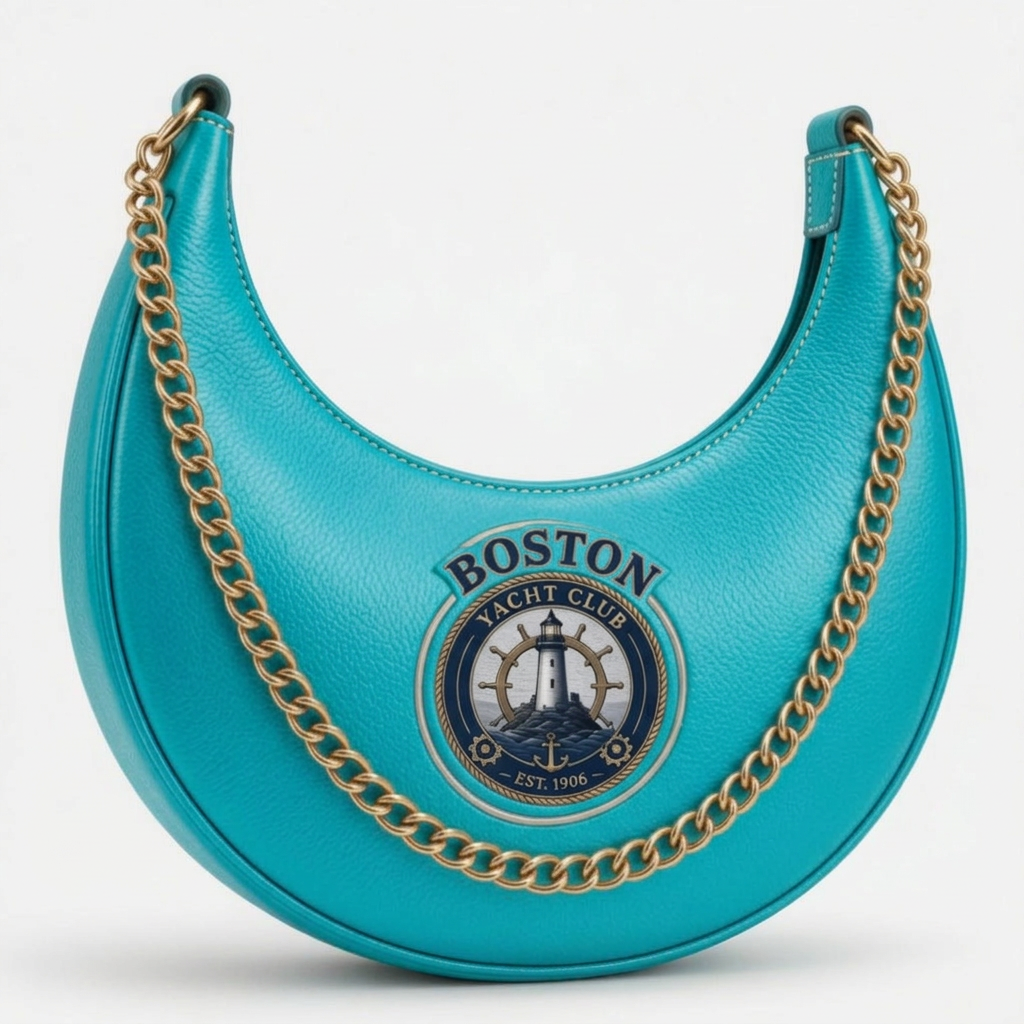 Boston Yacht Club Silver Crescent Bag – Turquoise
