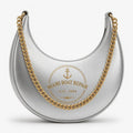 Silver Crescent Shoulder Bag – Gold Chain Nautical Bag | Miami Boat Repair