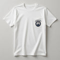 Ocean City Yacht Club white pocket t-shirt front with chest pocket crest logo