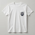 Annapolis Yacht Club white pocket t-shirt front with chest pocket crest logo