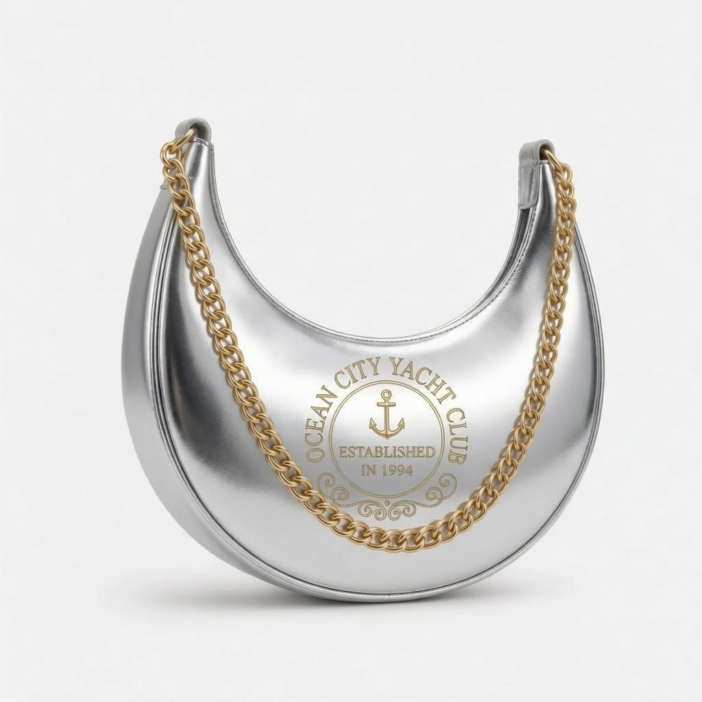 Ocean City Yacht Club Gold Crescent Bag - Navy Anchor