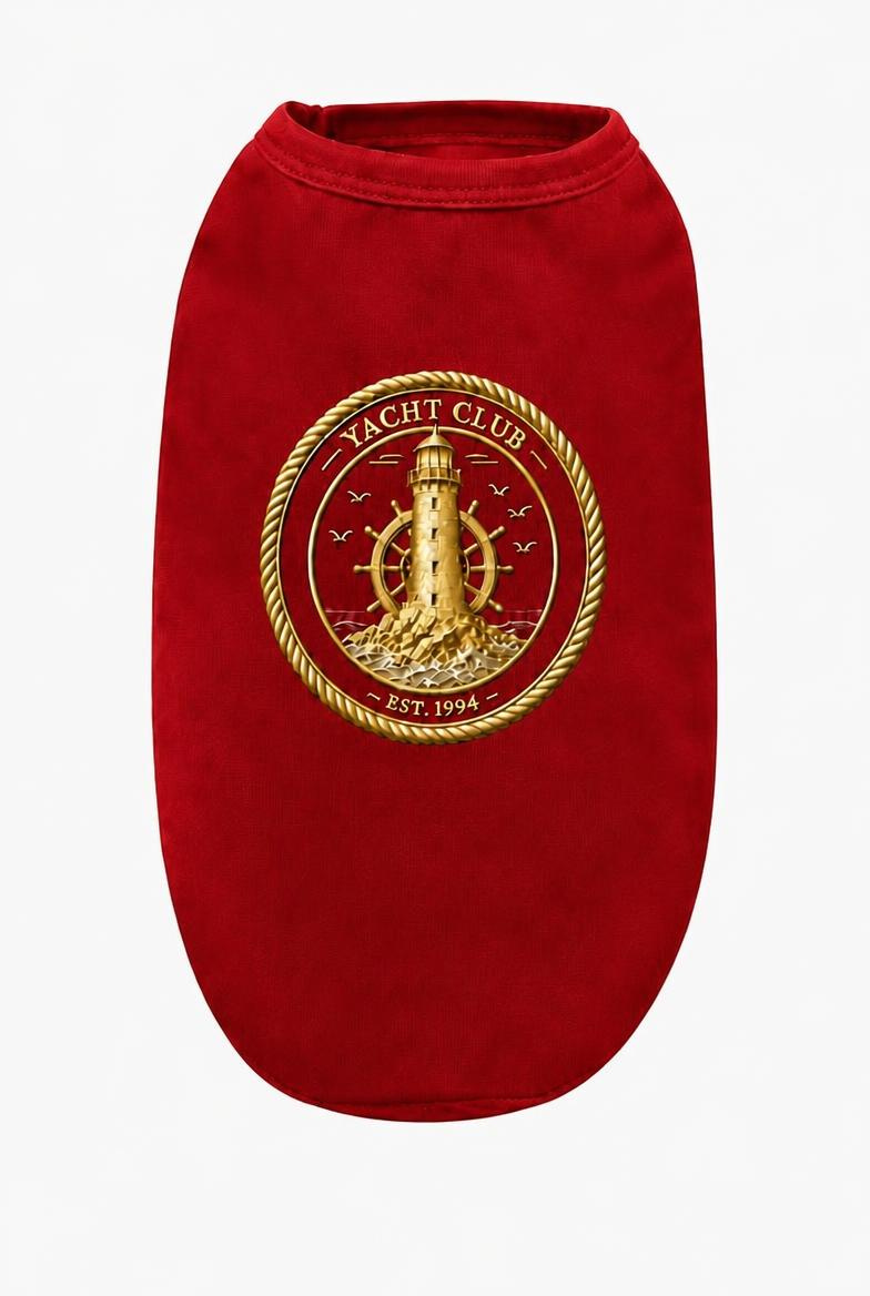Yacht Club Dog Sweater - Red
