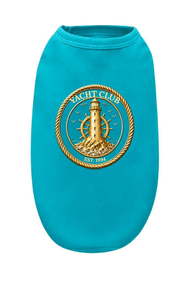 Yacht Club Dog Sweater - Turquoise