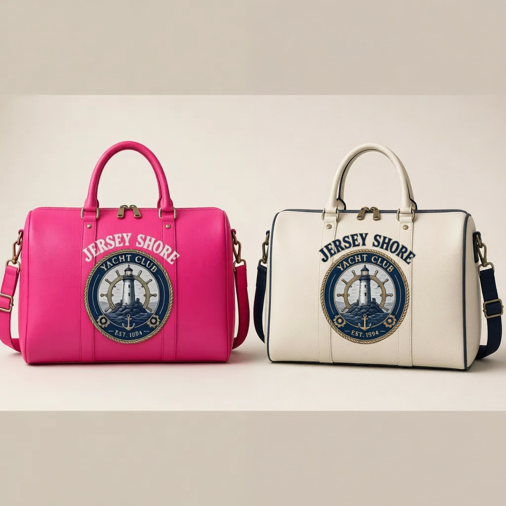Jersey Shore Yacht Club Duffle Bag — Pink
