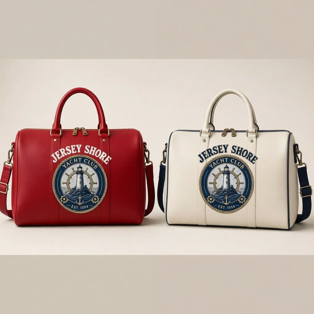 Jersey Shore Yacht Club Duffle Bag — Red