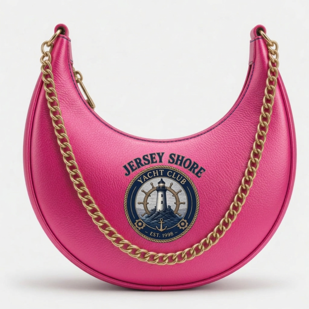 Jersey Shore Yacht Club Silver Crescent Bag – Pink