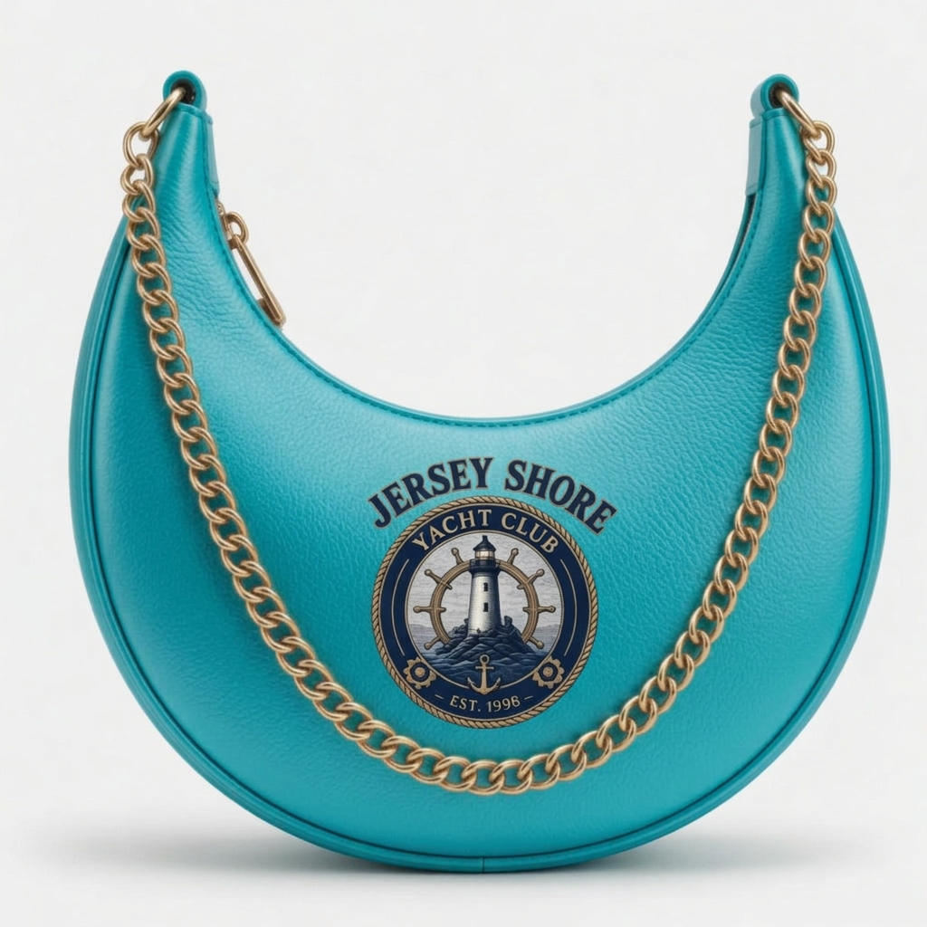 Jersey Shore Yacht Club Silver Crescent Bag – Turquoise