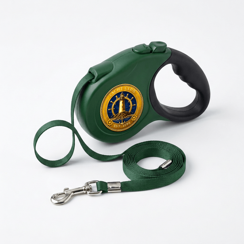Yacht Club Retractable Dog Leash - Green