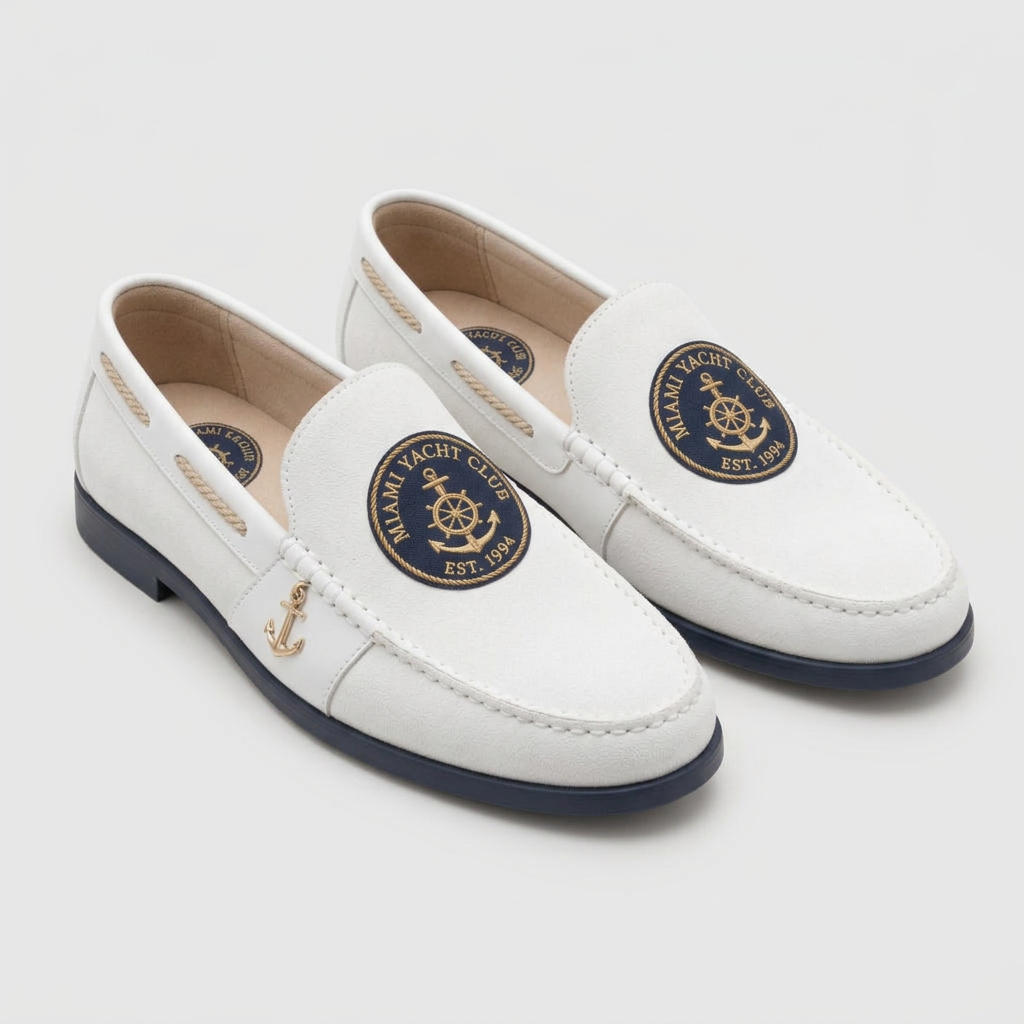 Miami Yacht Club Nautical Loafer - White
