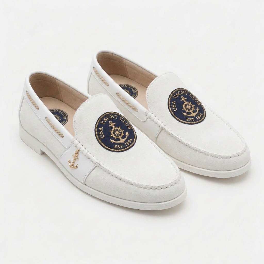 USA Yacht Club Nautical Loafer - White