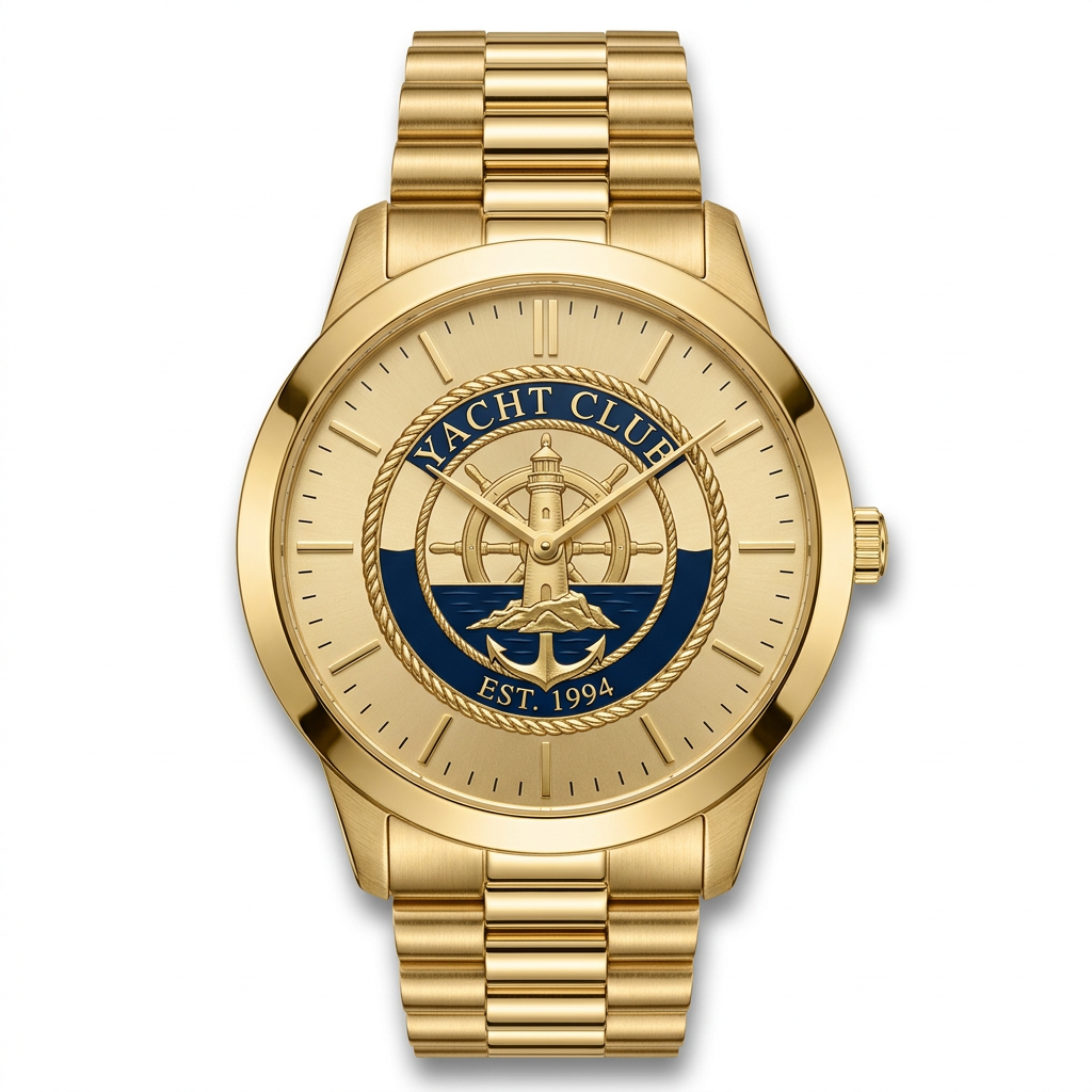 Yacht Club Men's Gold Bracelet Watch