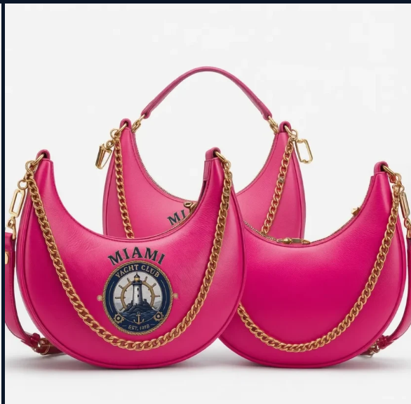 Miami Yacht Club Crescent Bag - Pink
