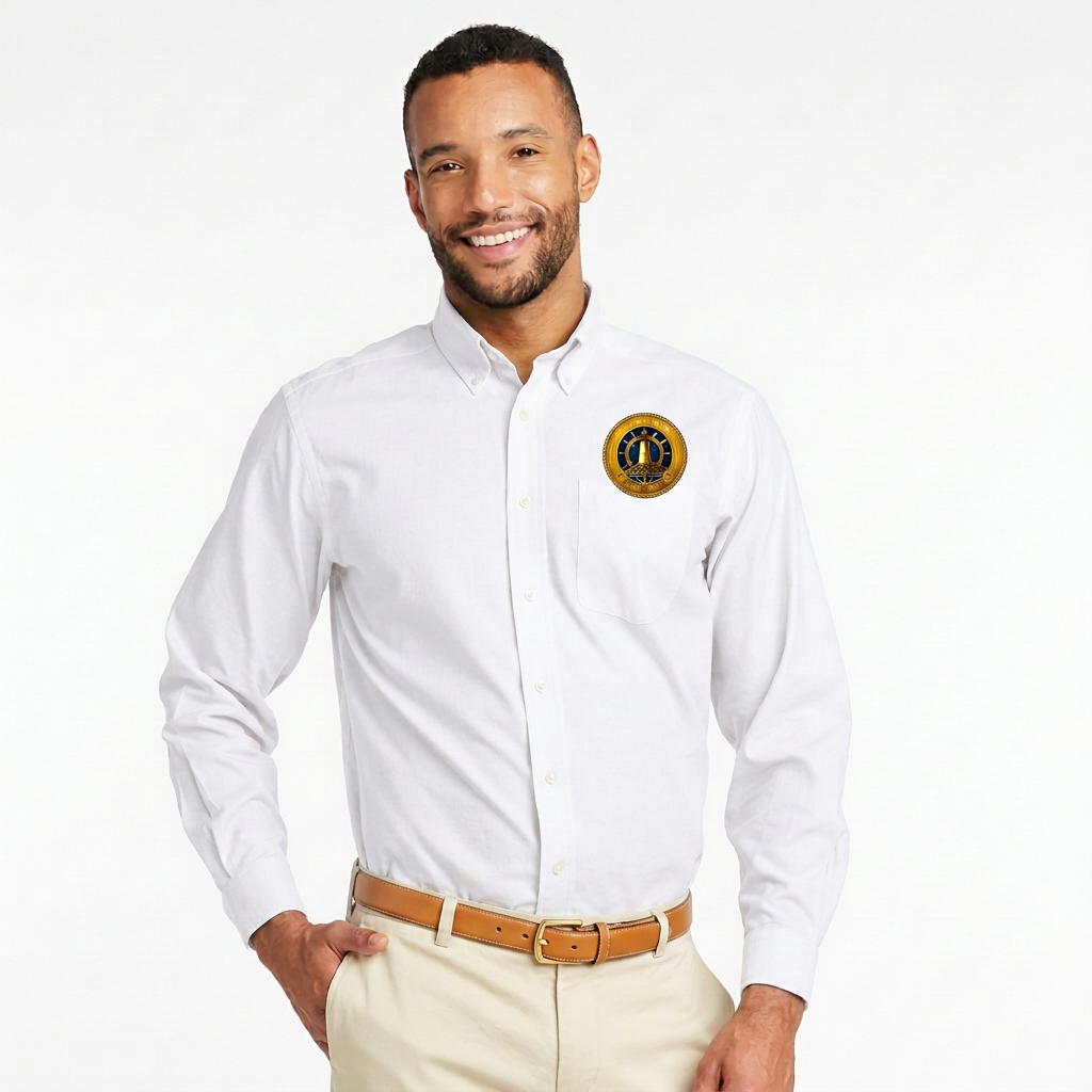 Yacht Club Men's Oxford Dress Shirt - White