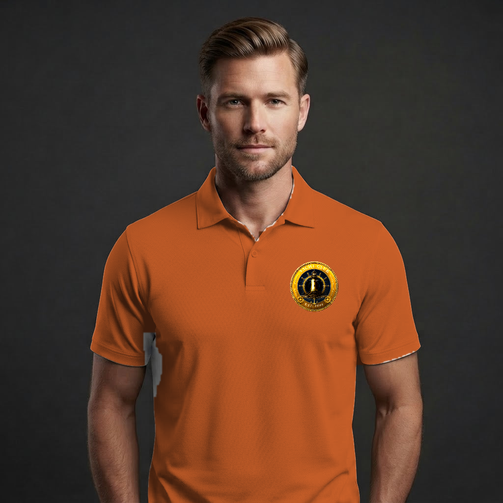 Yacht Club Men's Performance Polo – Burnt Orange