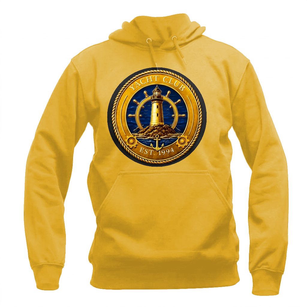 Yacht Club Men's Pullover Hoodie - Gold