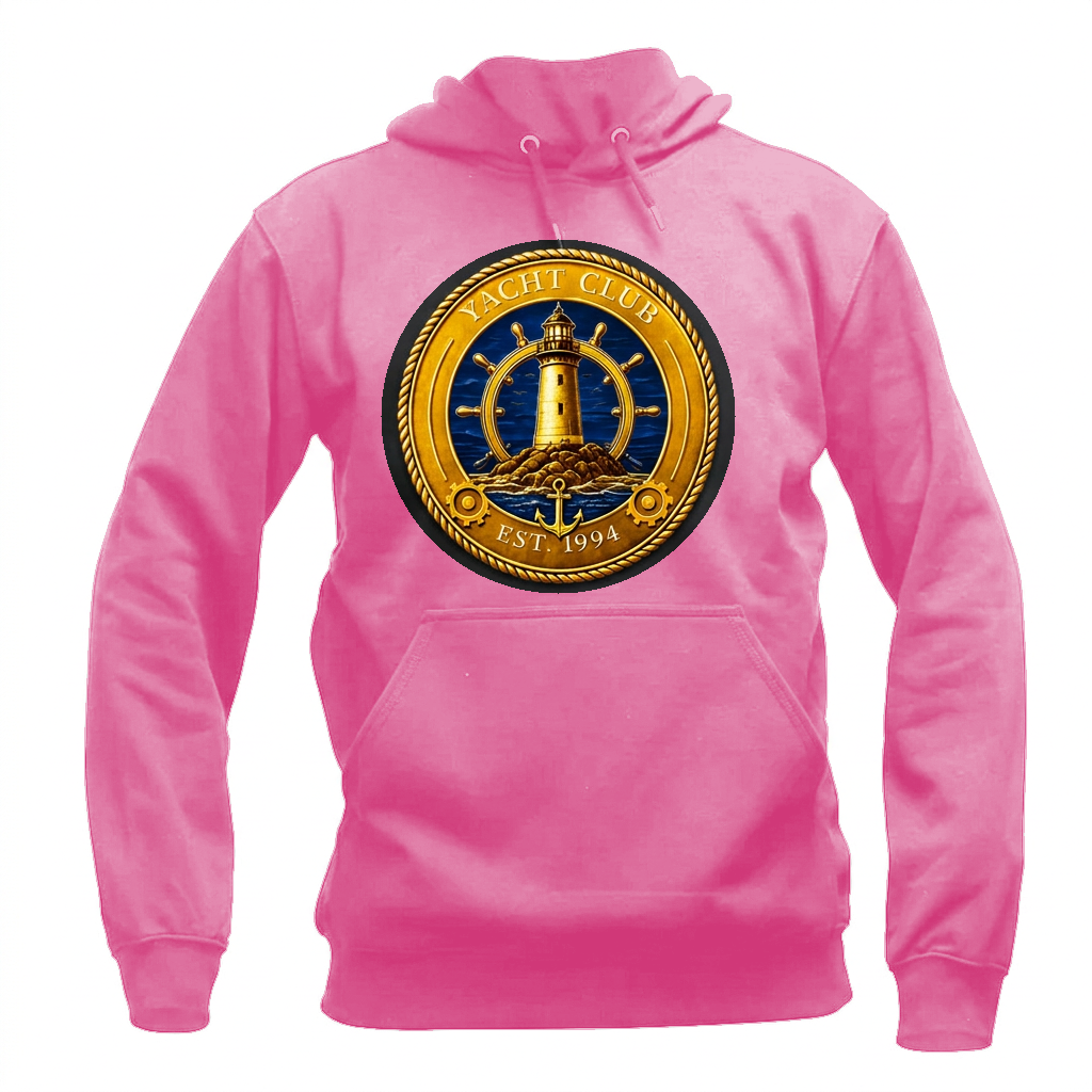 Yacht Club Men's Pullover Hoodie - Pink