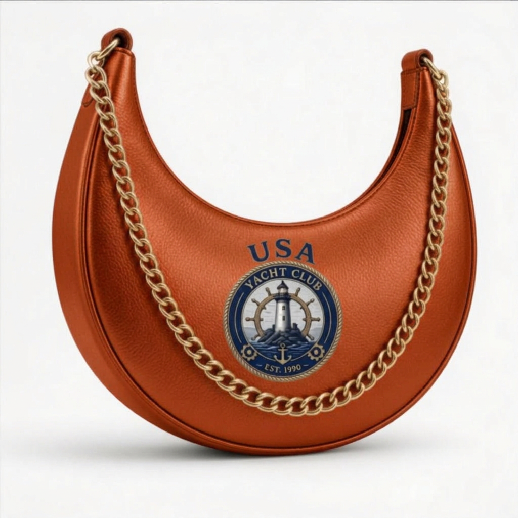 USA Yacht Club Silver Crescent Bag — Burnt Orange