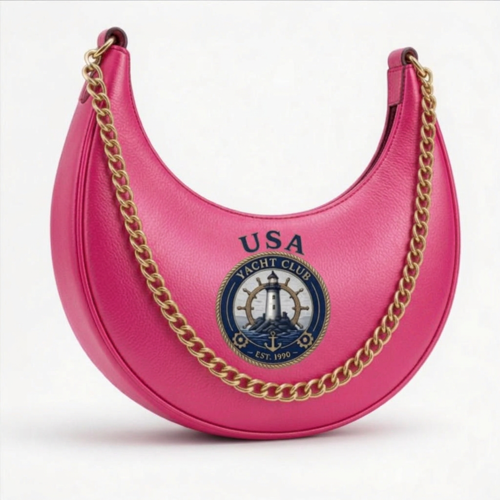 USA Yacht Club Silver Crescent Bag — Pink