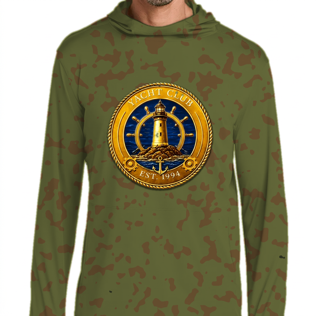 Yacht Club Men's Performance Sun Hoodie - Camouflage