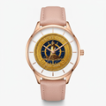 Yacht Club Blush Leather Watch exact Yacht Club embroidered logo