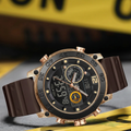 Yacht Club Men's Sport Digital Watch – Rose Gold & Brown