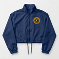 Yacht Club Cropped Windbreaker - Navy Blue