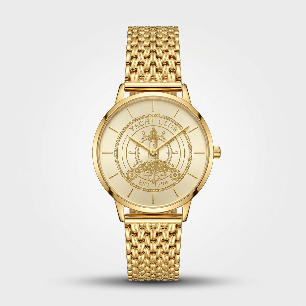 Yacht Club Women's Gold & Champagne Watch