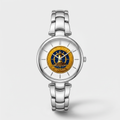Yacht Club Women's Silver Bangle Watch – White
