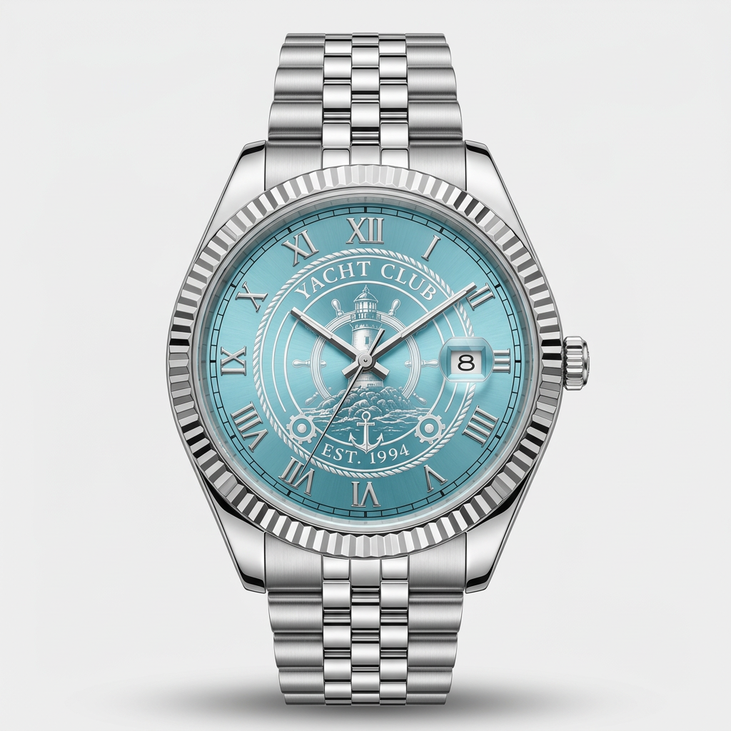 Yacht Club Women's Silver & Turquoise Watch