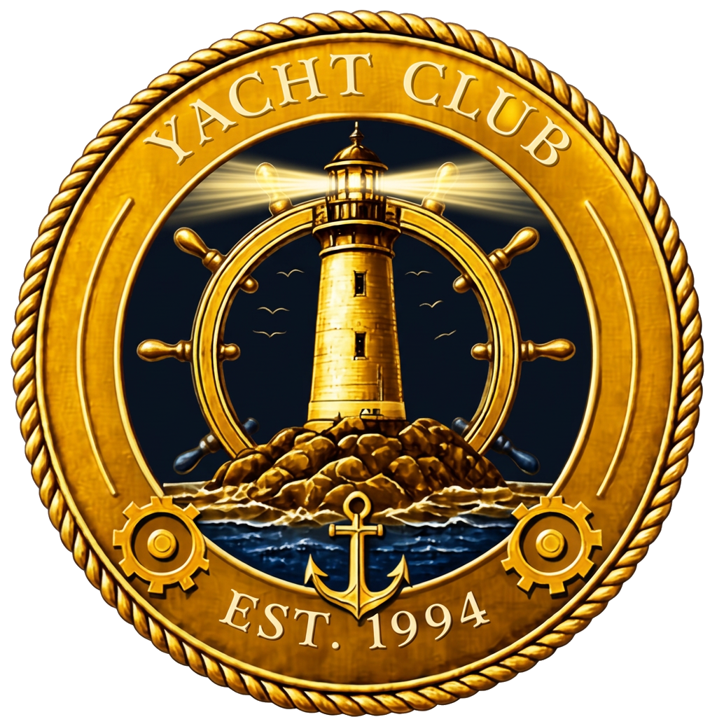 Official Yacht Club gold crest logo