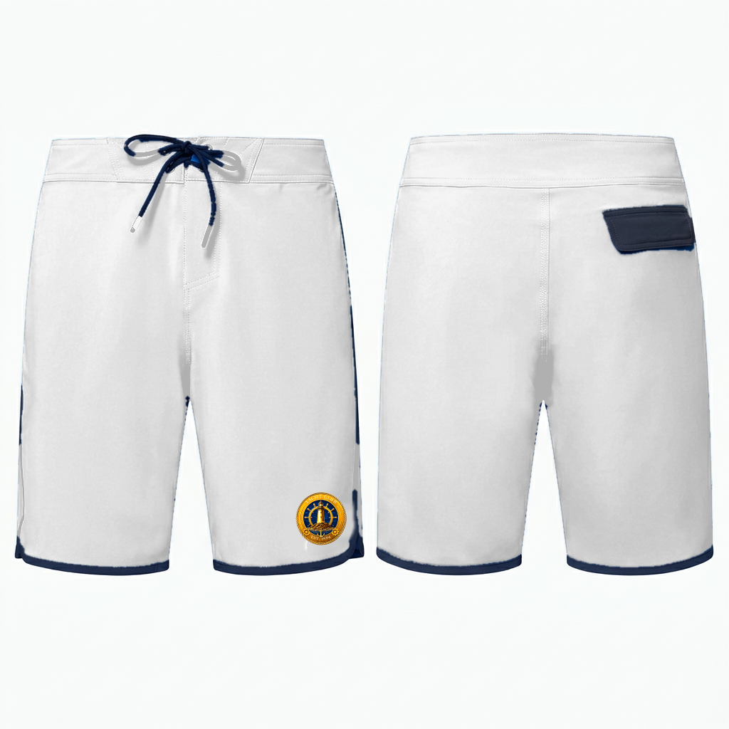 Yacht Club Men's Board Shorts – White