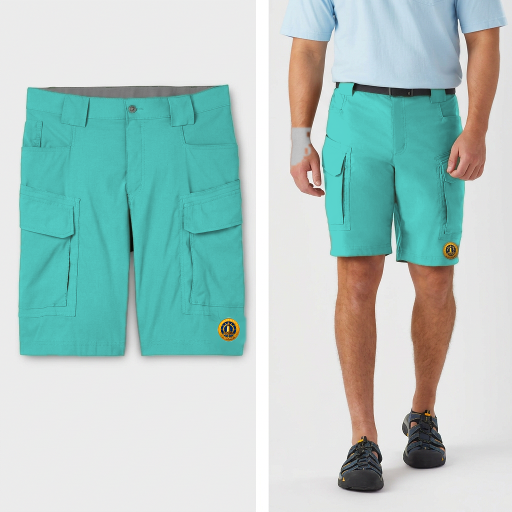 Yacht Club Men's Cargo Shorts – Turquoise