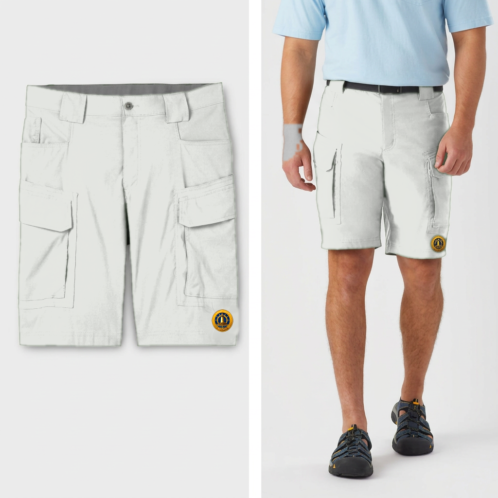 Yacht Club Men's Cargo Shorts – White