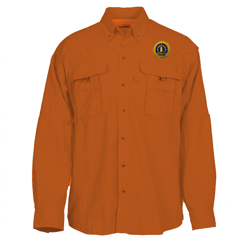 Yacht Club Men's Long Sleeve Fishing Shirt – Burnt Orange