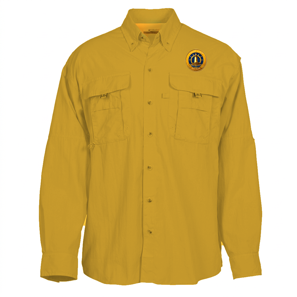 Yacht Club Men's Long Sleeve Fishing Shirt – Gold