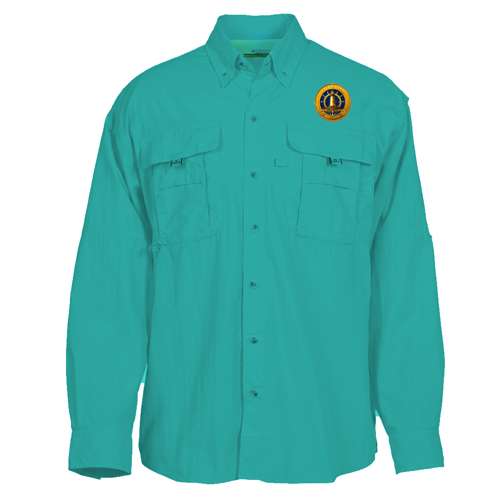 Yacht Club Men's Long Sleeve Fishing Shirt – Turquoise