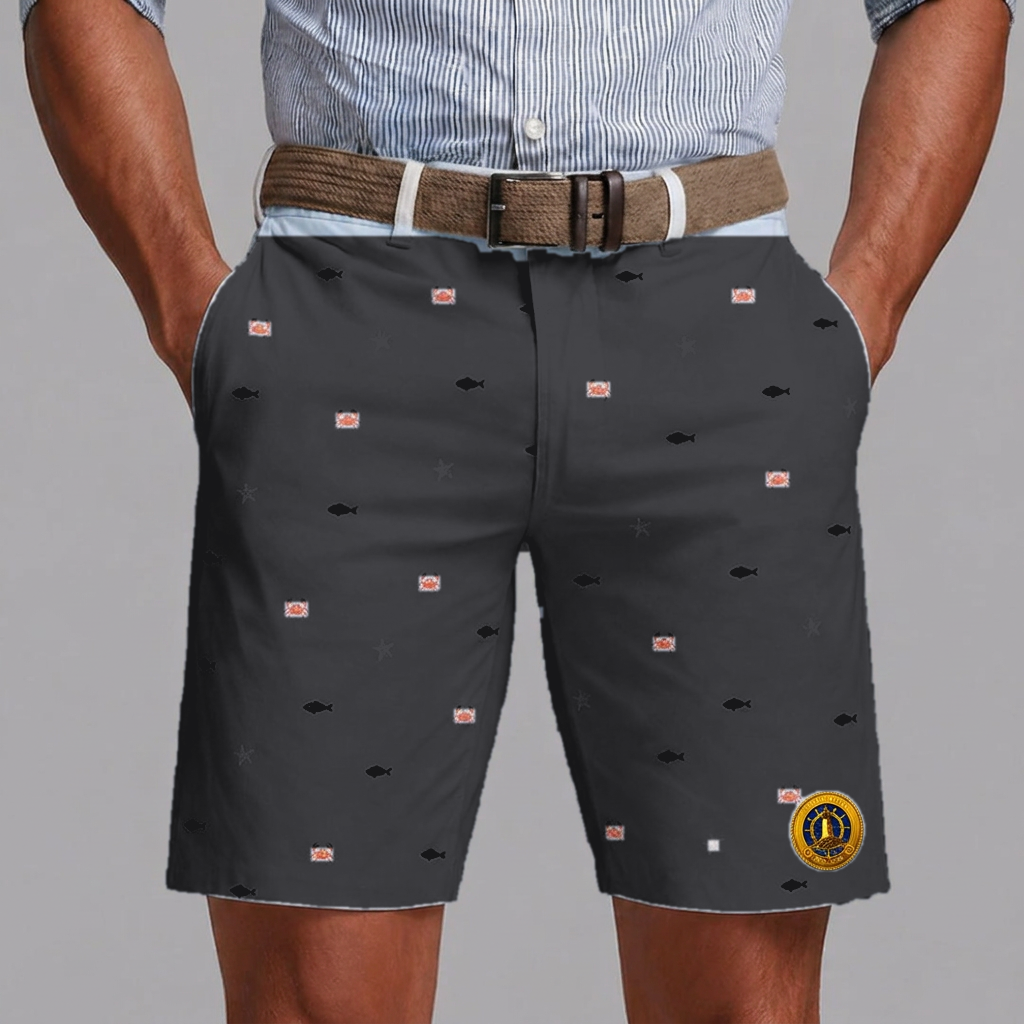 Yacht Club Men's Printed Club Shorts – Black