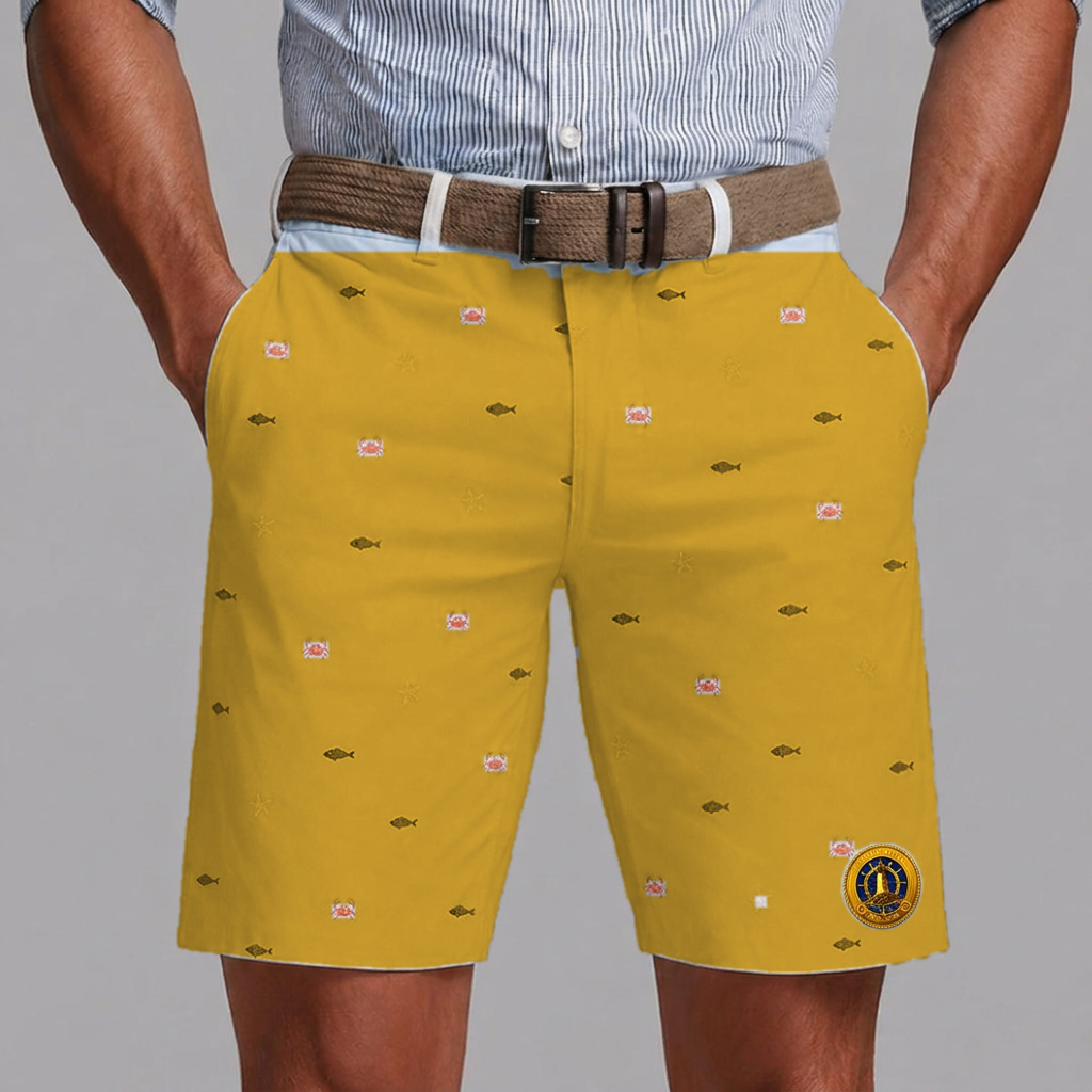 Yacht Club Men's Printed Club Shorts – Gold
